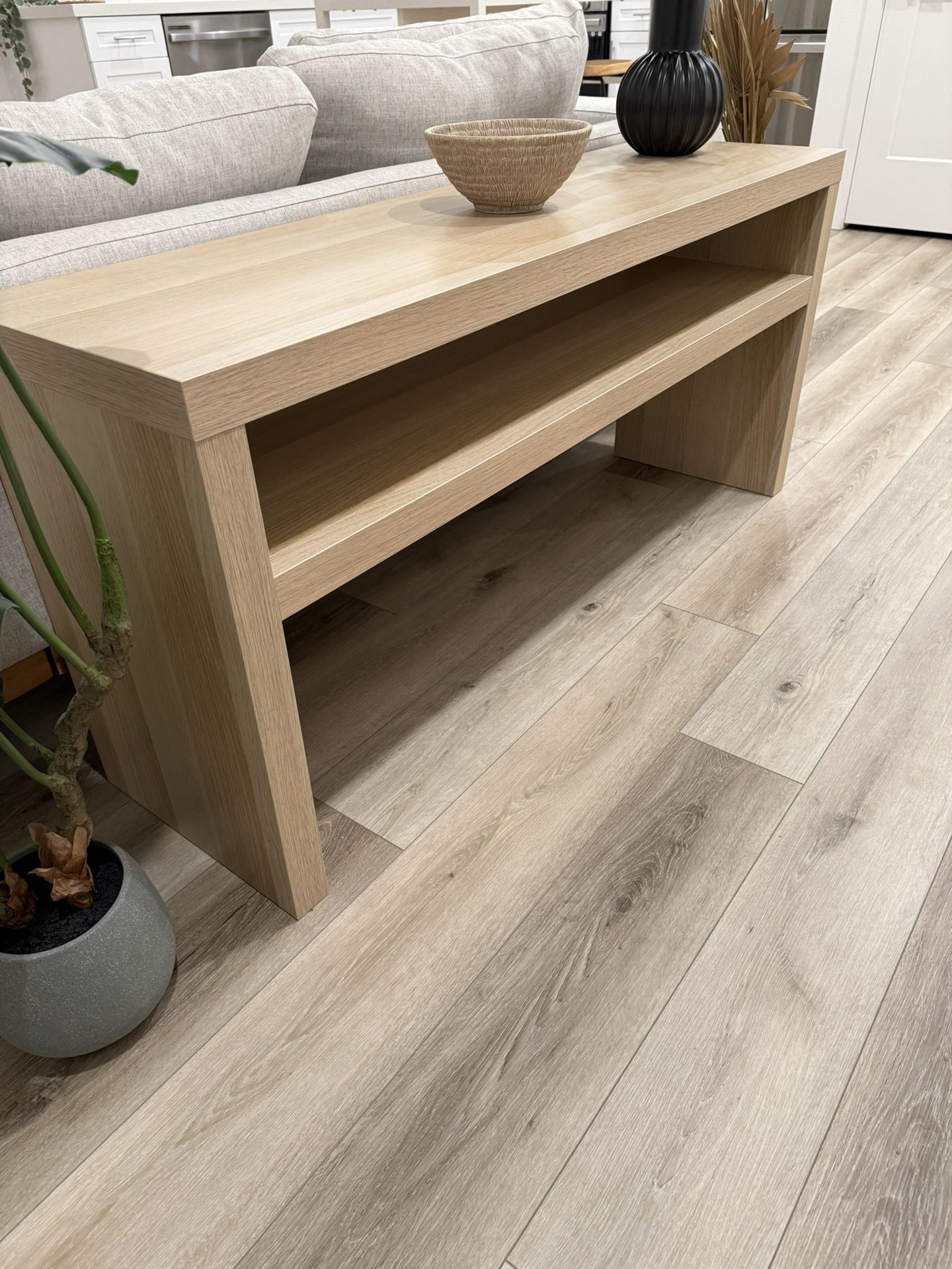 IKEA LACK Console table, white stained oak