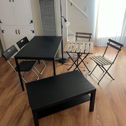 Furniture For Sale: Table, Coffee Table, Chairs, Lamp