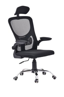Office Chair Black, Chrome base w wheels. New Especial price