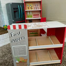 Children’s Grocery Store Wooden Play Set