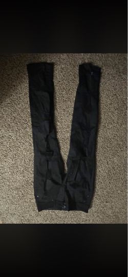 Black distress jeans