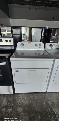 Whirlpool Electric Dryer – AutoDry, White, Clean