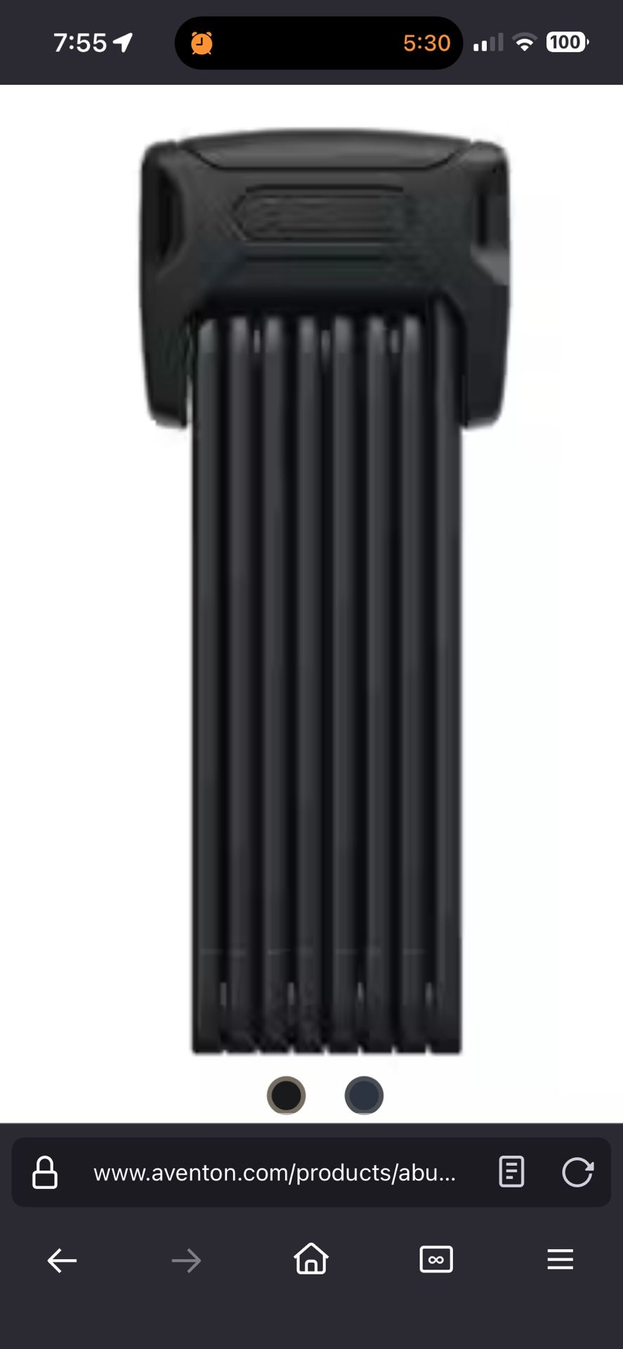 ABUS LOCK (bike lock + 1 key w/ flashlight)