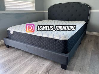 Queen dark grey burlap with ortho Matres!
