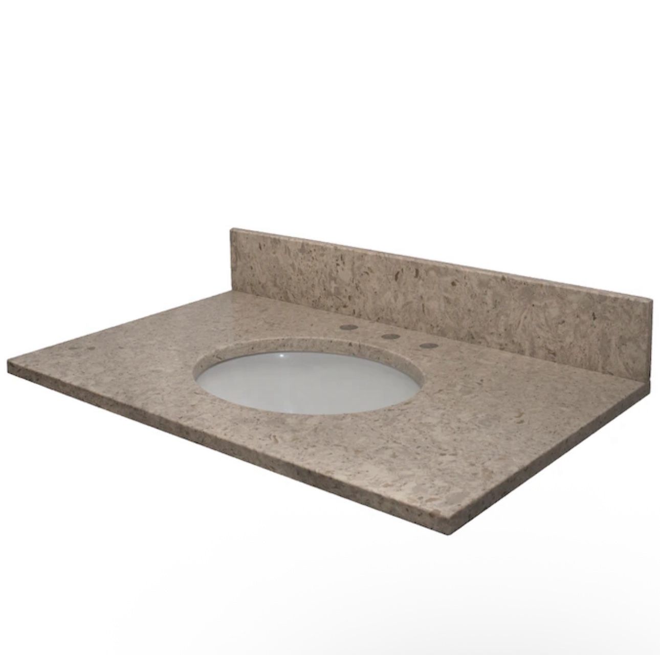 MarCraft Vista 61-in x 22-in Polished Orion Quartz Undermount Single Sink Widespread Faucet Mount Bathroom Vanity Top