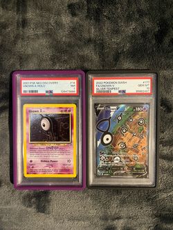 PSA Graded Unown Pokémon Card Lot of 2