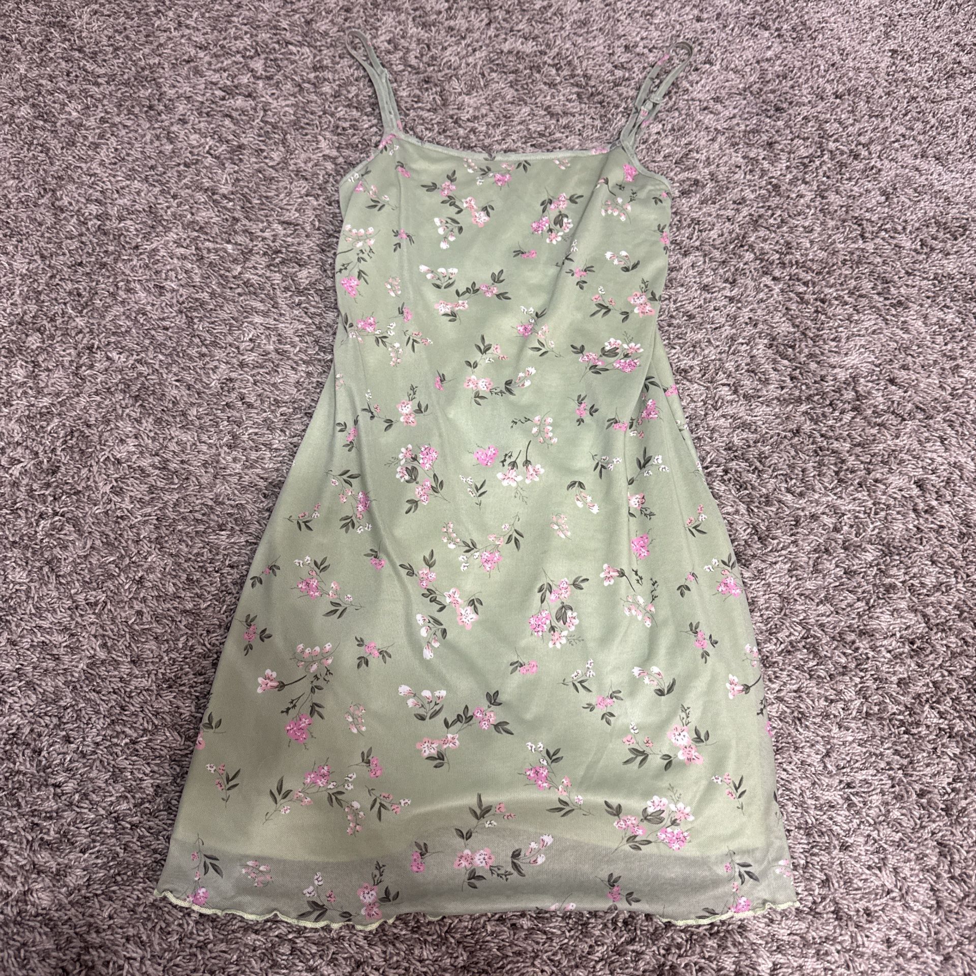 Light Green Floral Dress Size S