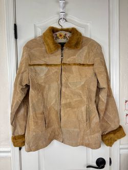 Leather Works Suede Patchwork Jacket XXL Faux Fur Boho Western