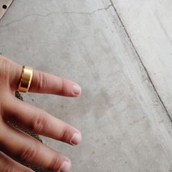 Stainless steel Mens Gold Ring size 8