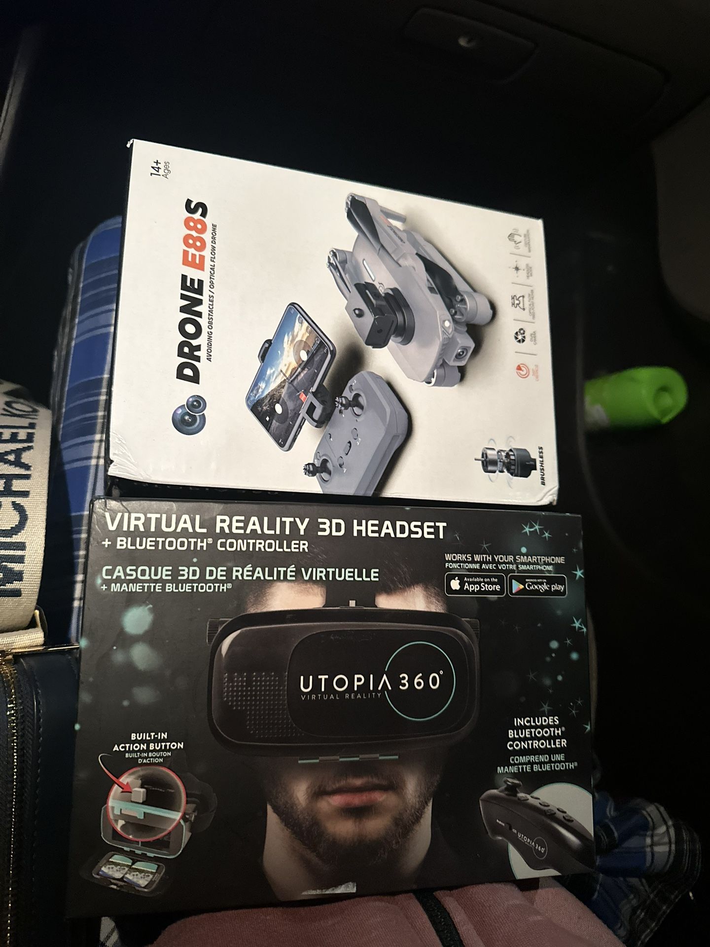 Drone And Bluetooth Vr Headset
