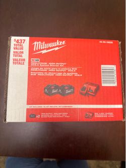 Milwaukee high output XC 6.0 batteries and charger BRAND NEW