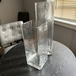 Square Glass Vases  Hurry Will Not lady 