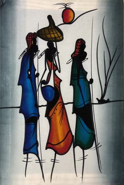 African Batik Painting - 14”x21” (Imported From Kenia)