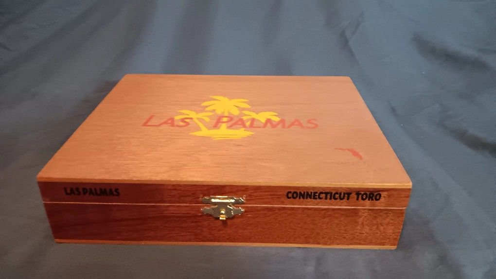Las Palmas Wooden Cigar Box With Clasp - Container - Storage - Smoke - Stash - Vape - Cigarette