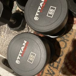 Titan Fitness 65 Lb Urethane Dumbbell - Retails For Over $400
