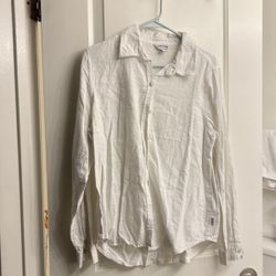 White Cotton Button Up