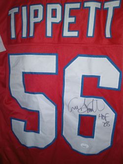 Andre Tippett #56 autographed jersey
