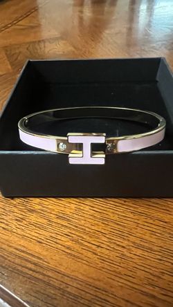 Light Pink Enamel Bangle Bracelet
