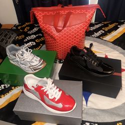 Prada shoes & Designer Bag