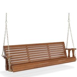 Wood Porch Swing - Brown