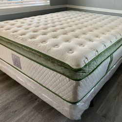 Ck Organic Elite Superior Hybrid Cool Gel Memory Foam Pillow Top 14inch Mattress!!