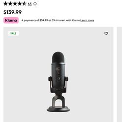 Brand New Sealed - Logitech Yeti Microphone
