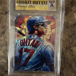 Shohei Ohtani Stained Glass SP/99 Signed By The Artist 