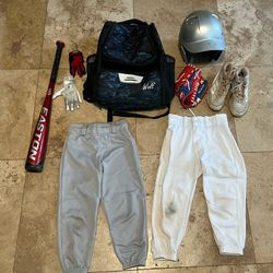 Youth Tee Ball Little League Game Ready Bundle! Glove Bat Helmet Cleats Bag