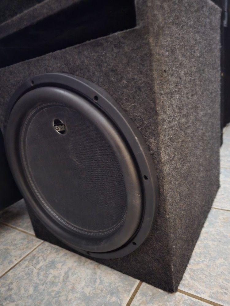 Atg Audio Transcend Series 15 Inch Dual 4-Ohm Subwoofer In Big Ported Enclosure For Car Audio