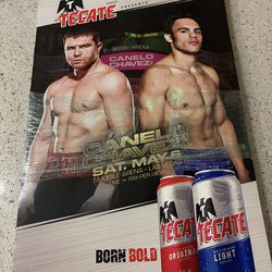 Canelo Alvarez Vs Julio Chavez Jr Fight Sports Poster Boxing Tecate Official