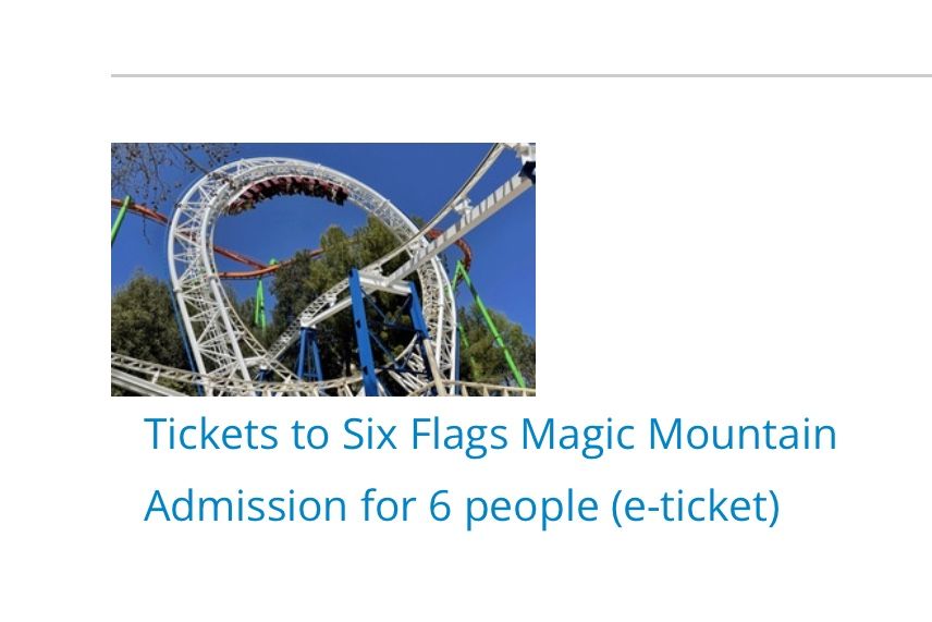 Six Flags Magic Mountain Tickets $70 Each 1 Day Use Anyday!! 