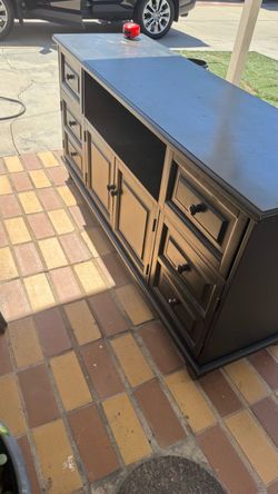 Black tv stand with Drawers