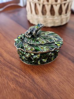 Frog Jewel Trinket Box