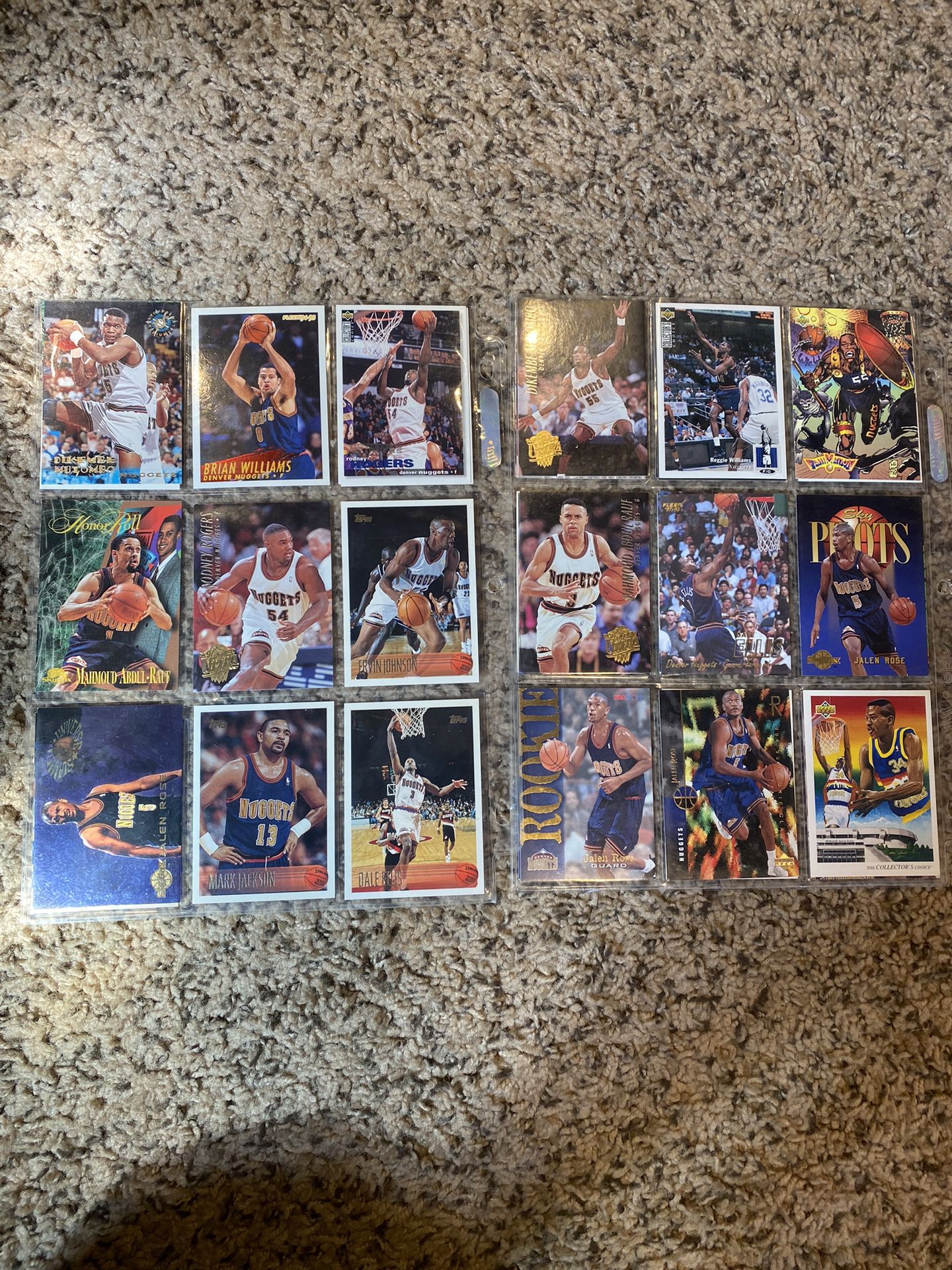 Denver Nuggets basketball cards 90’s - dikembe mutombo, Janel Rose