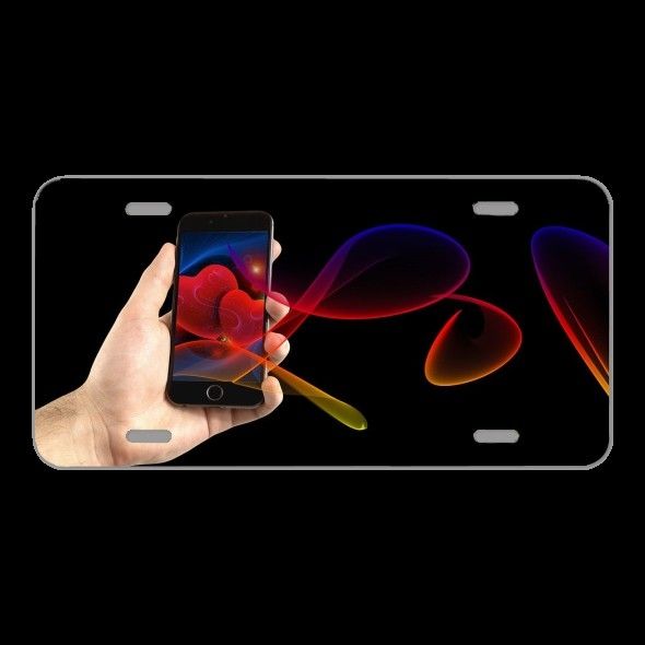 License Plate Novelty Car Front Mobile Phone Smartphone Hand Heart