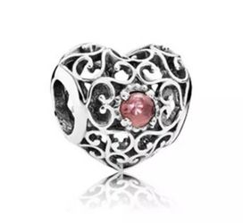 Openwork Heart Charm Dangle