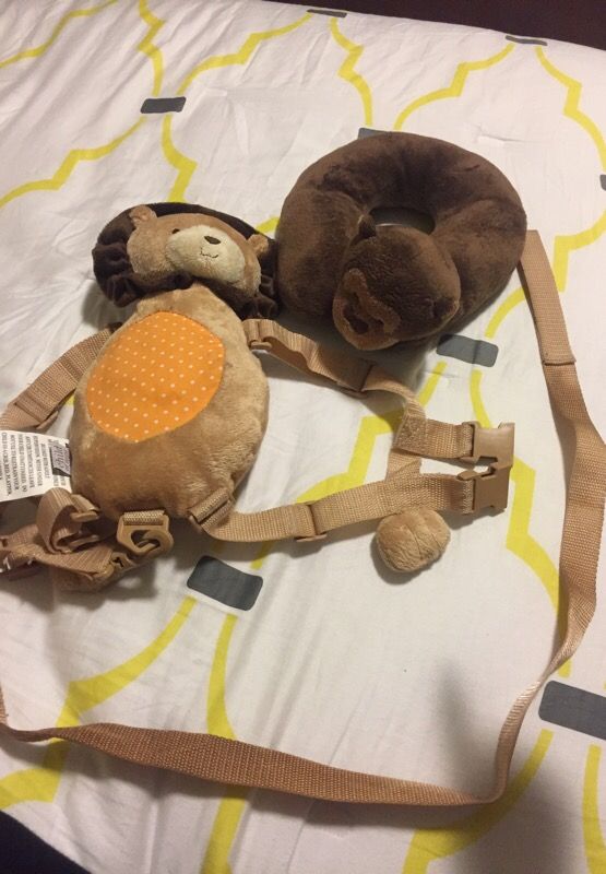 Toddler backpack and monkey check support