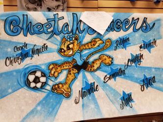 AIRBRUSH Banners for any team any sport