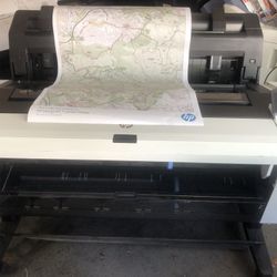 36inch Hp Designjet 1600dr Color And Black And White