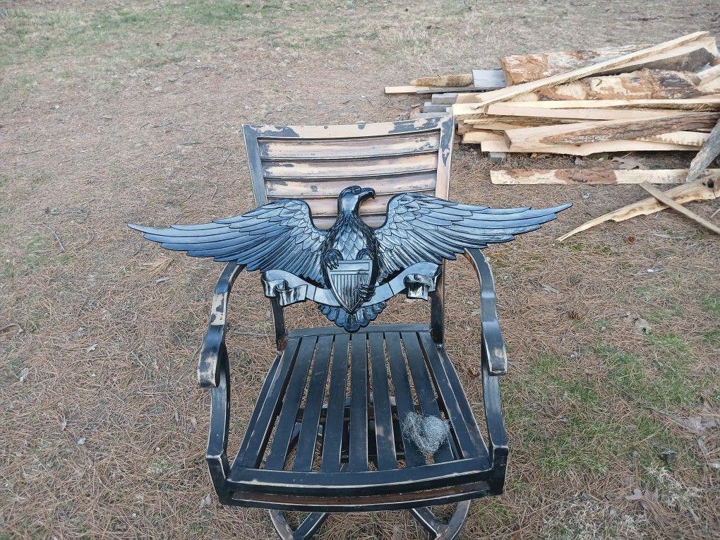 Vintage Patriotc Cast Iron Eagle