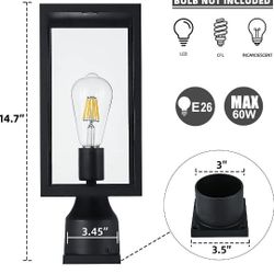 Large 15 inch Outdoor Post Light,