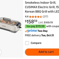 Smokeless Indoor Korean BBQ Grill $70 OBO 