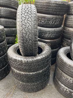 LT275/65R20 Goodyear 275/65/20 LT set of 4 matching used tires in great condition 400$ for 4 tires plus tax. Mount available but not included. Wheel a