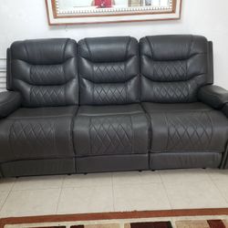 Leather Living Room Recliner Couch 