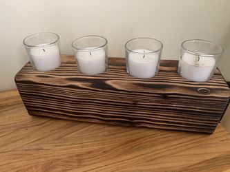 Wooden candle holder