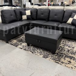 Sectional And Storage Ottoman 