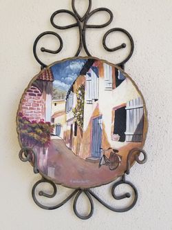 Handpainted decorative plate