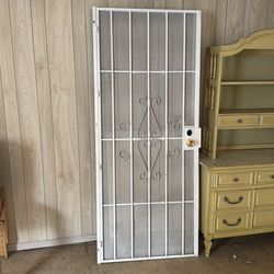 White Security Door - Metal