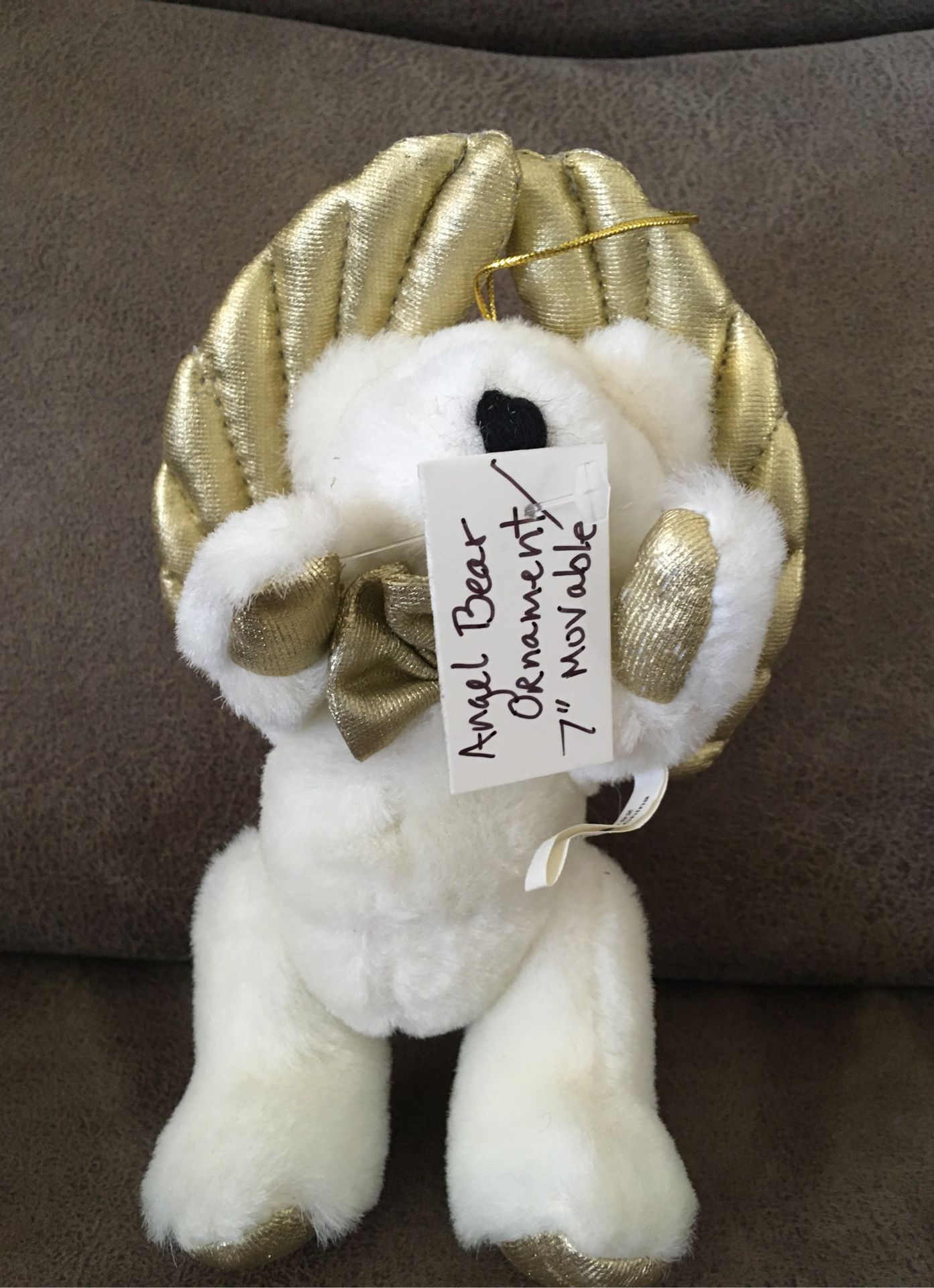 7 inch angel bear ornament stuffed animal $2