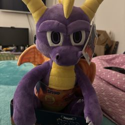 Kidrobot HugMe Spyro The Dragon Plush Toy - Black/Purple/Yellow